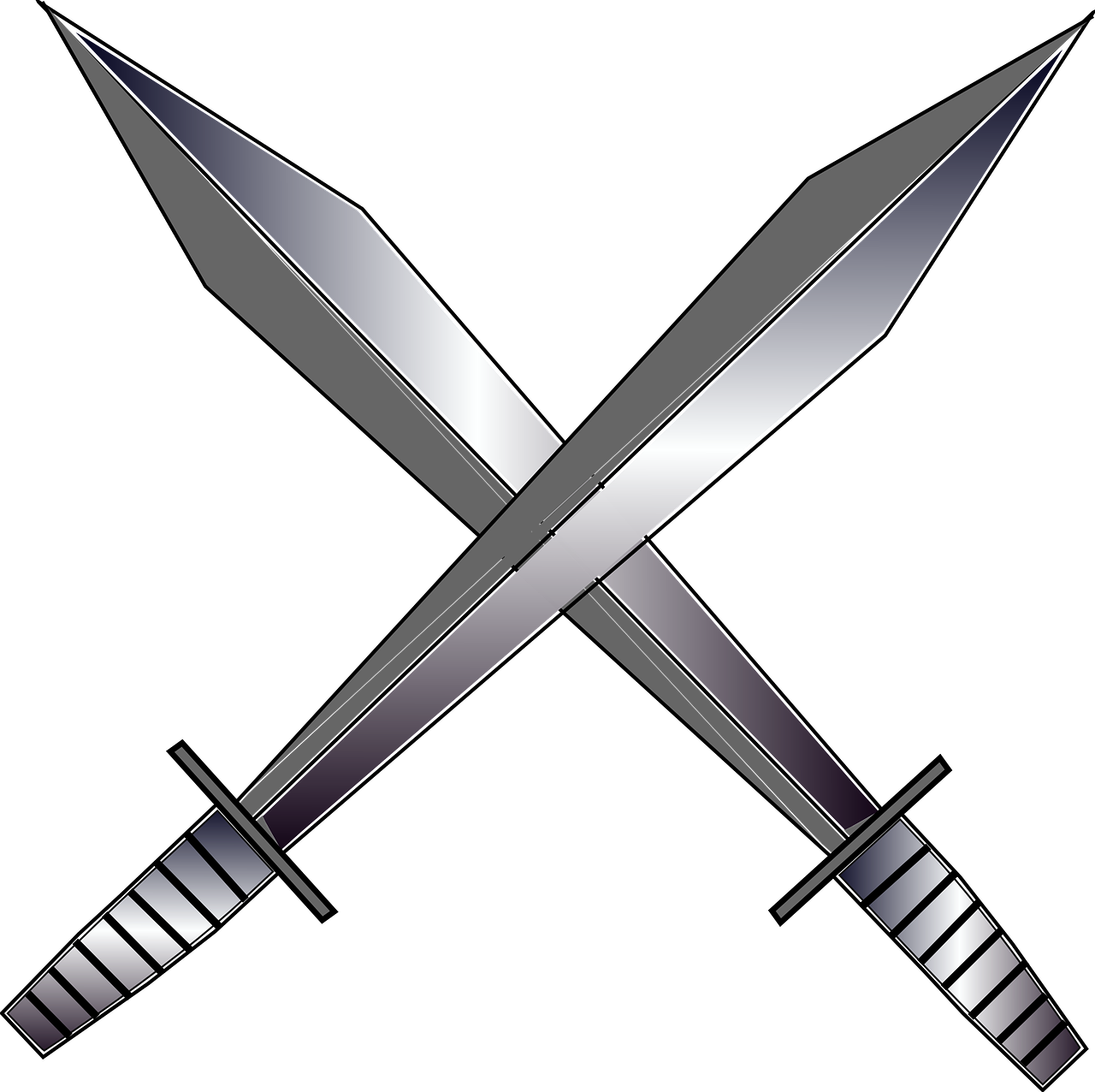 Black Crossed Swords Clip Art at  - vector clip art online,  royalty free & public domain