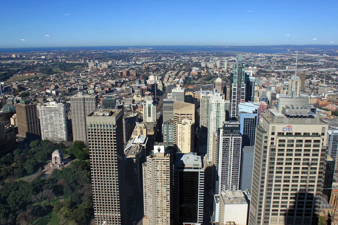 sydney skyscrapers city view free photo