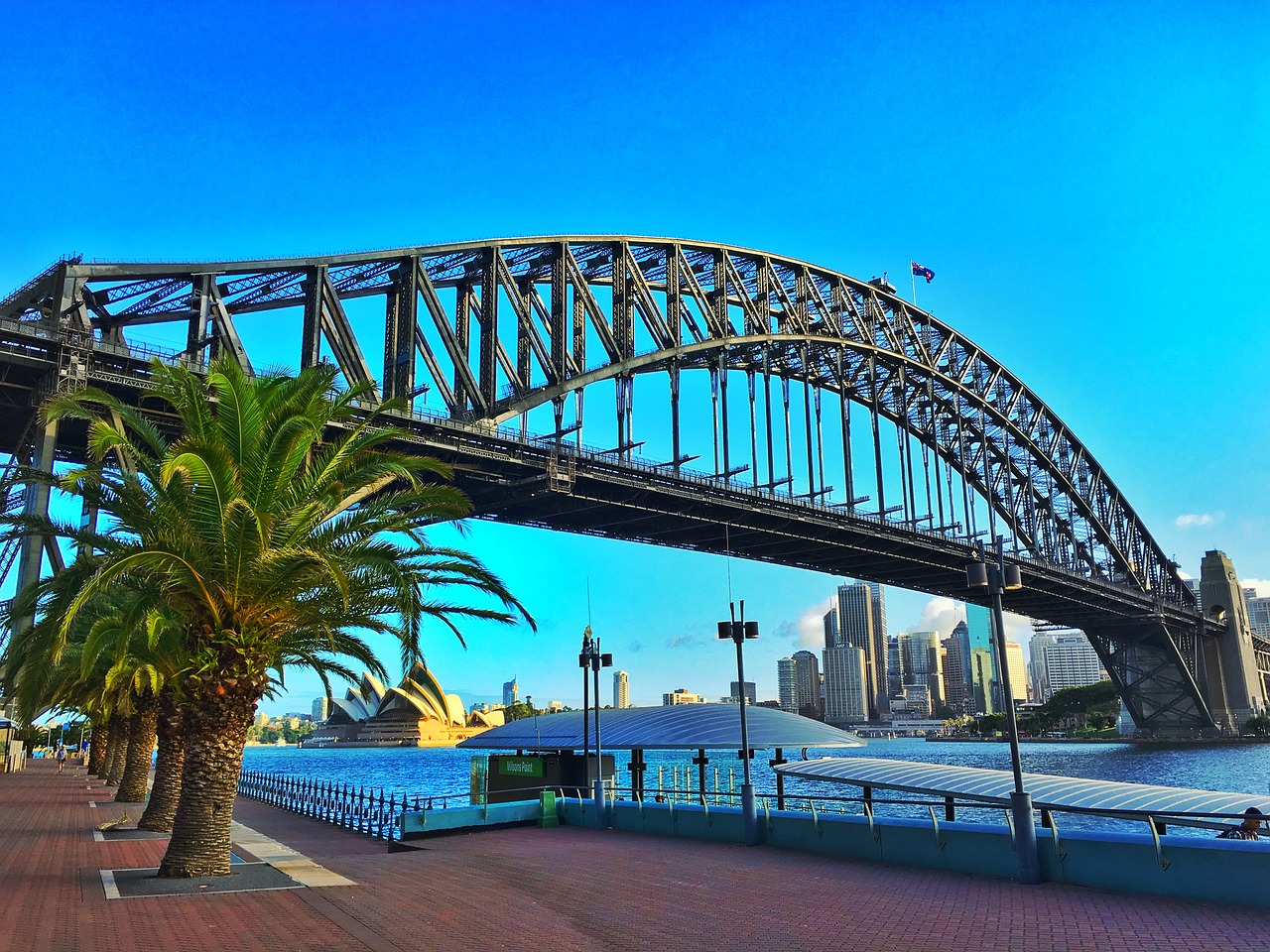 sydney harbour bridge australia free photo