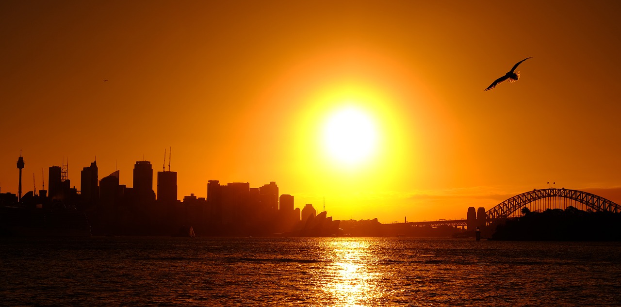 sydney  abendstimmung  sunset free photo