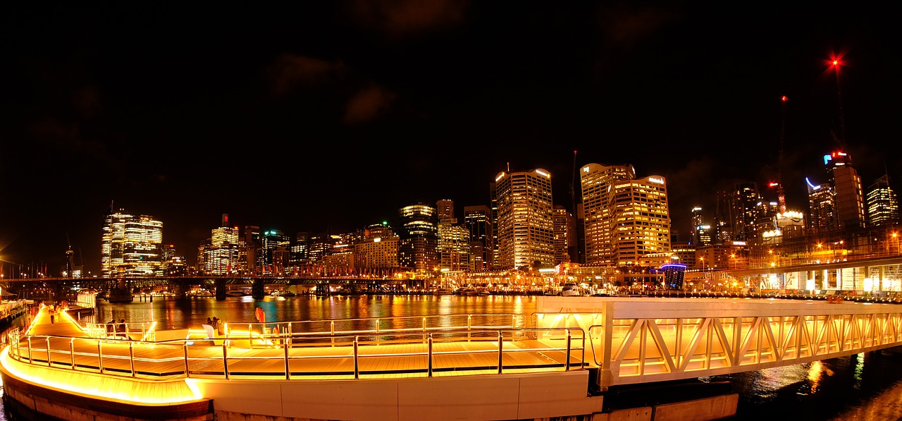 sydney  lights  city free photo