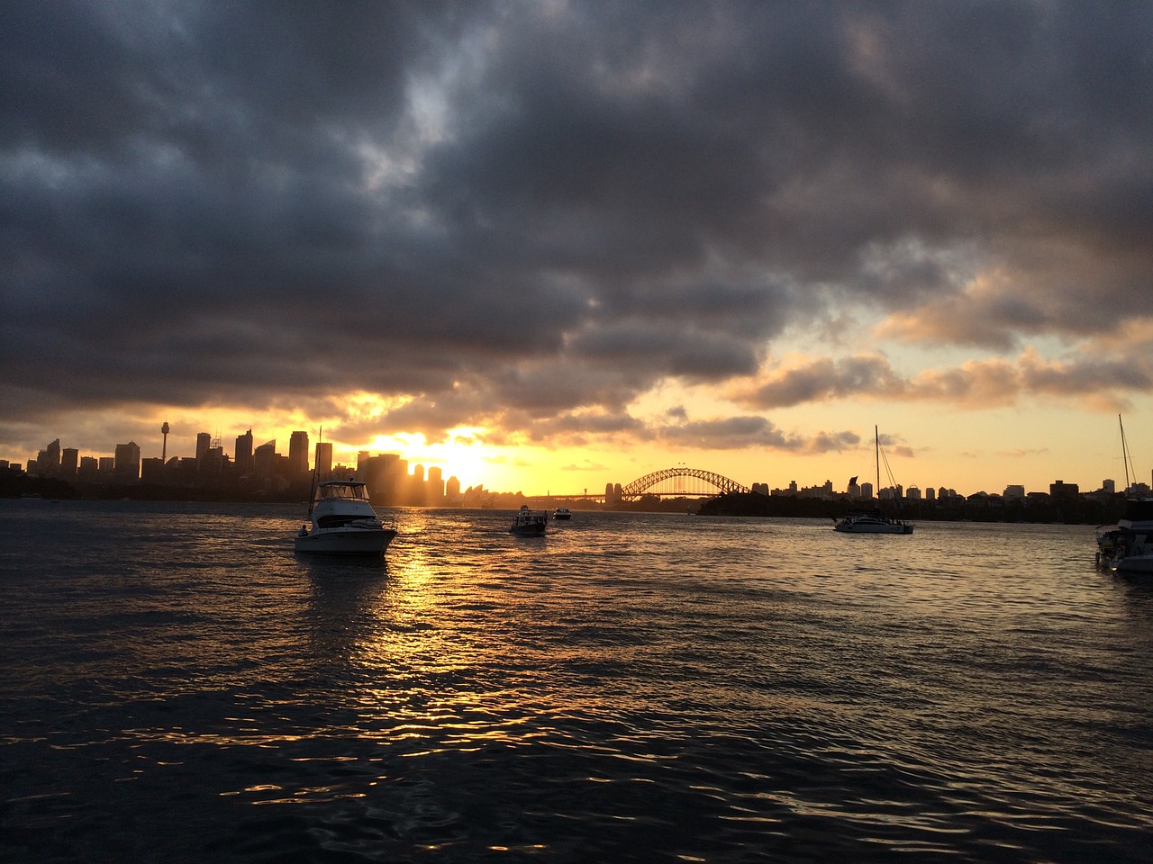 sydney sunset landscape free photo