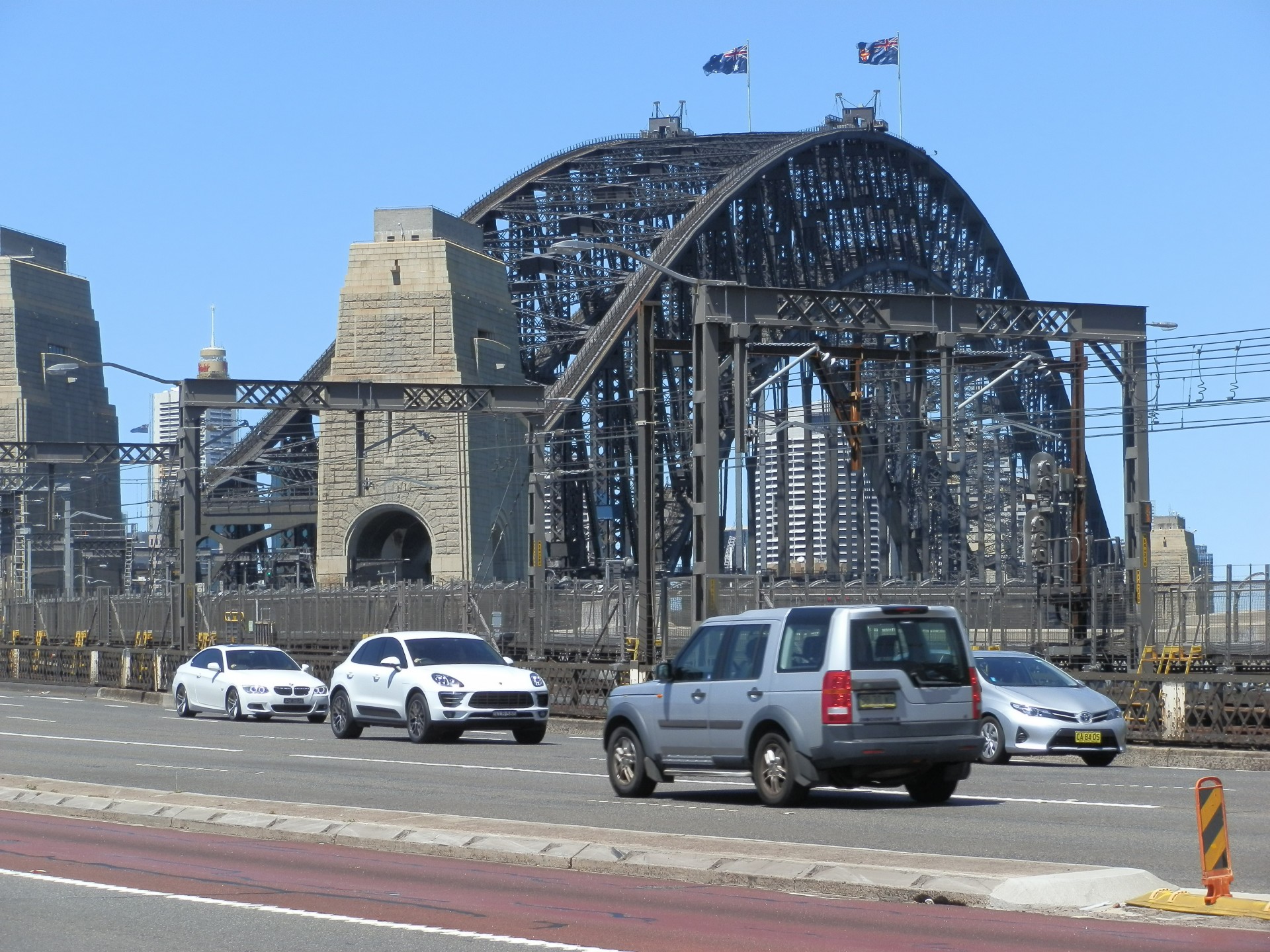 sydney harbour bridge bridge cars free photo