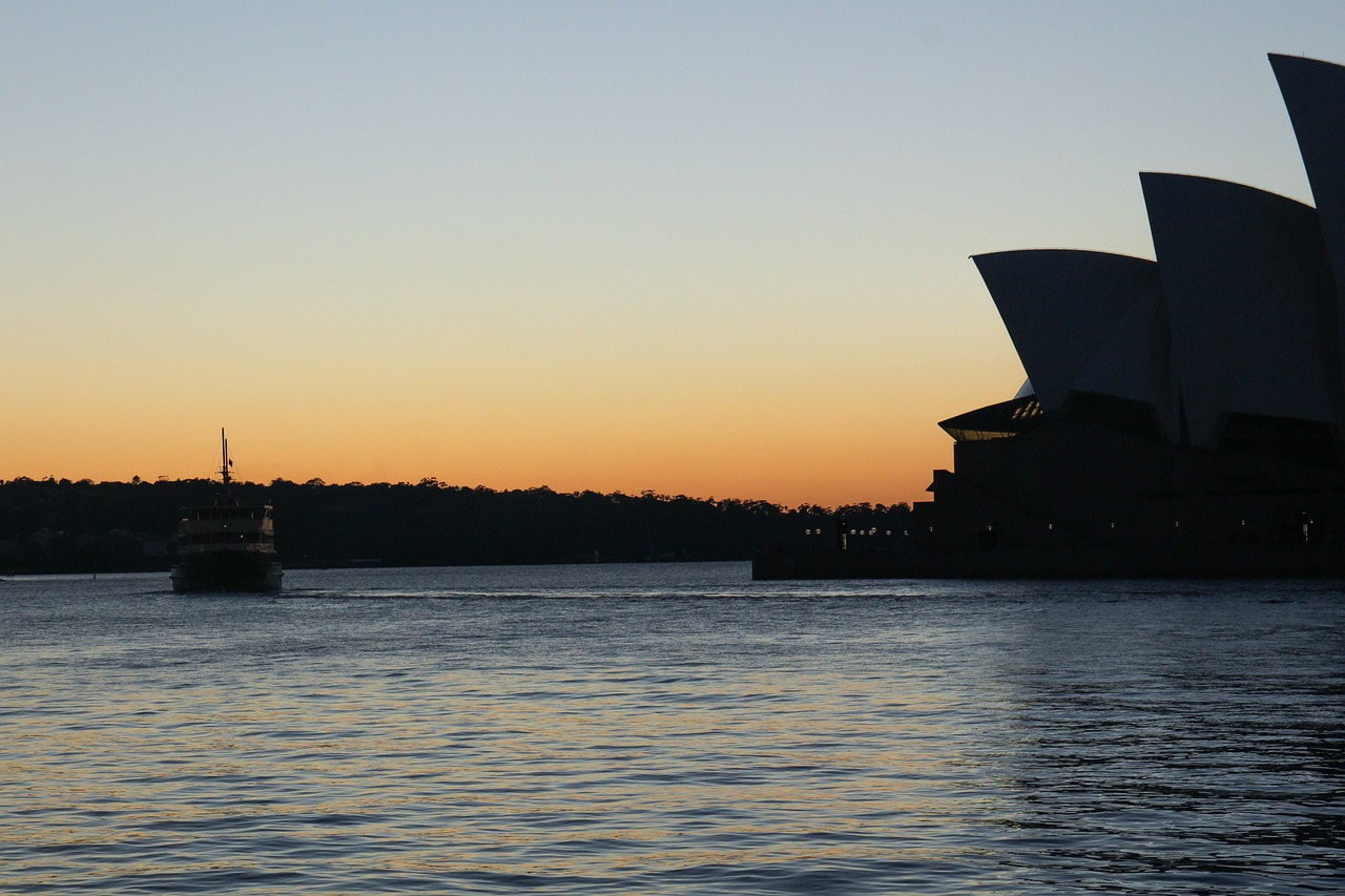 sydney opera house sydney silhouette free photo