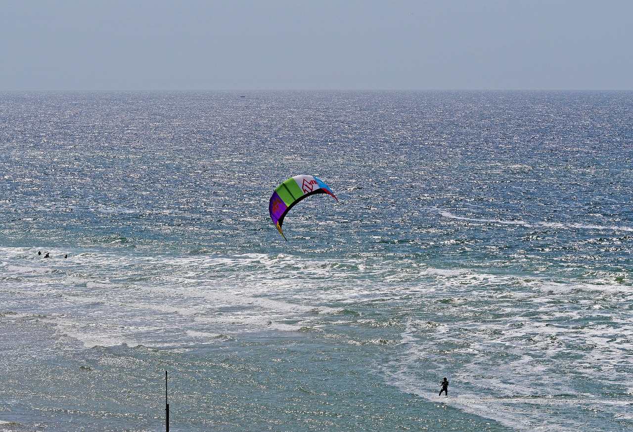 sylt summer kite surfing free photo