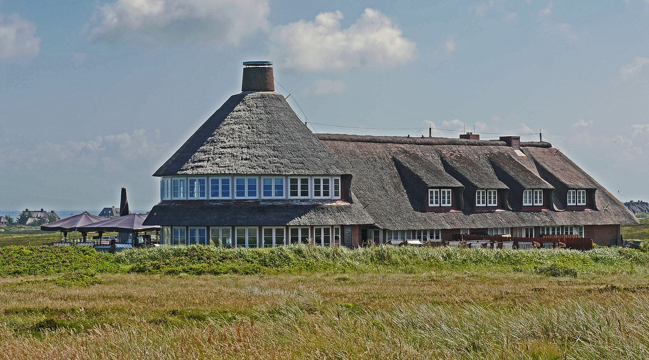sylt thatched roof dunes free photo