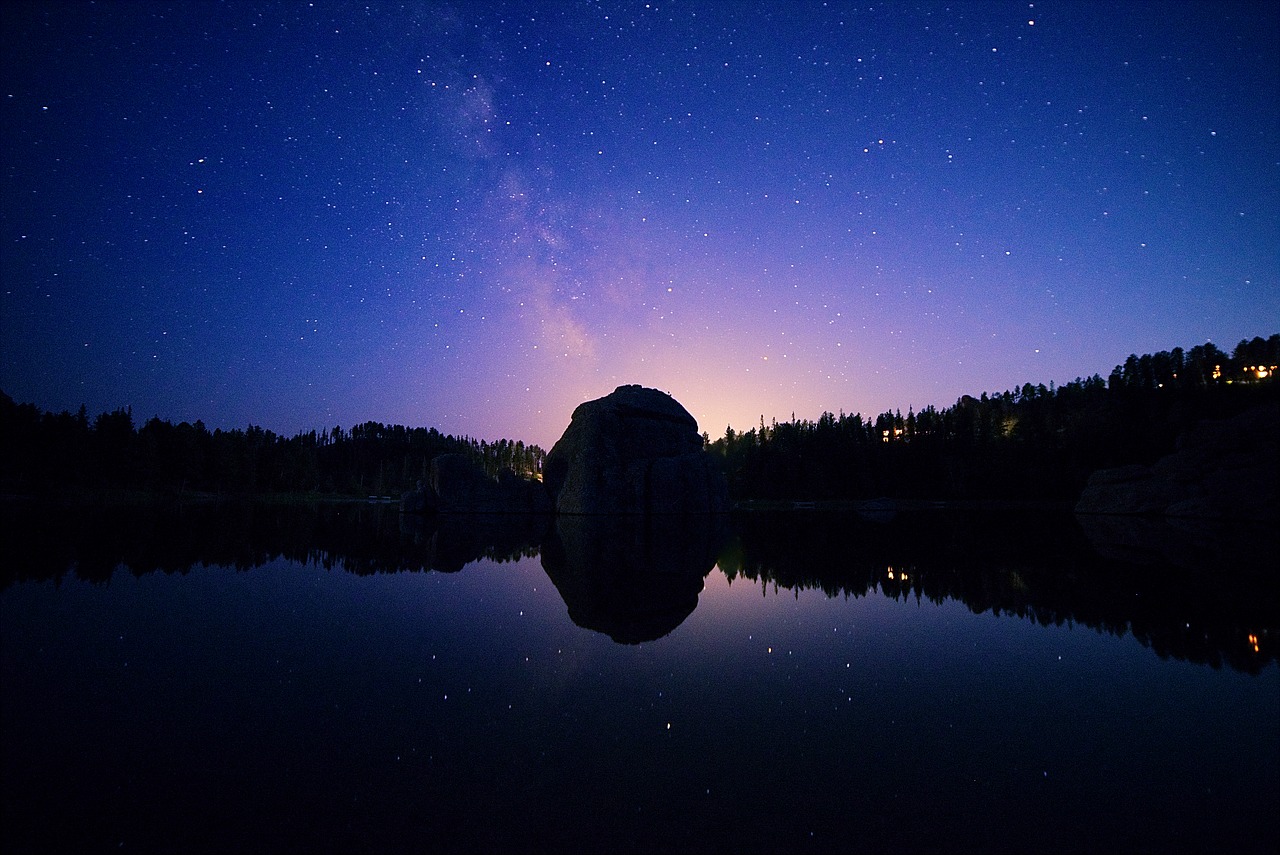 sylvan lake  black hills  stars free photo