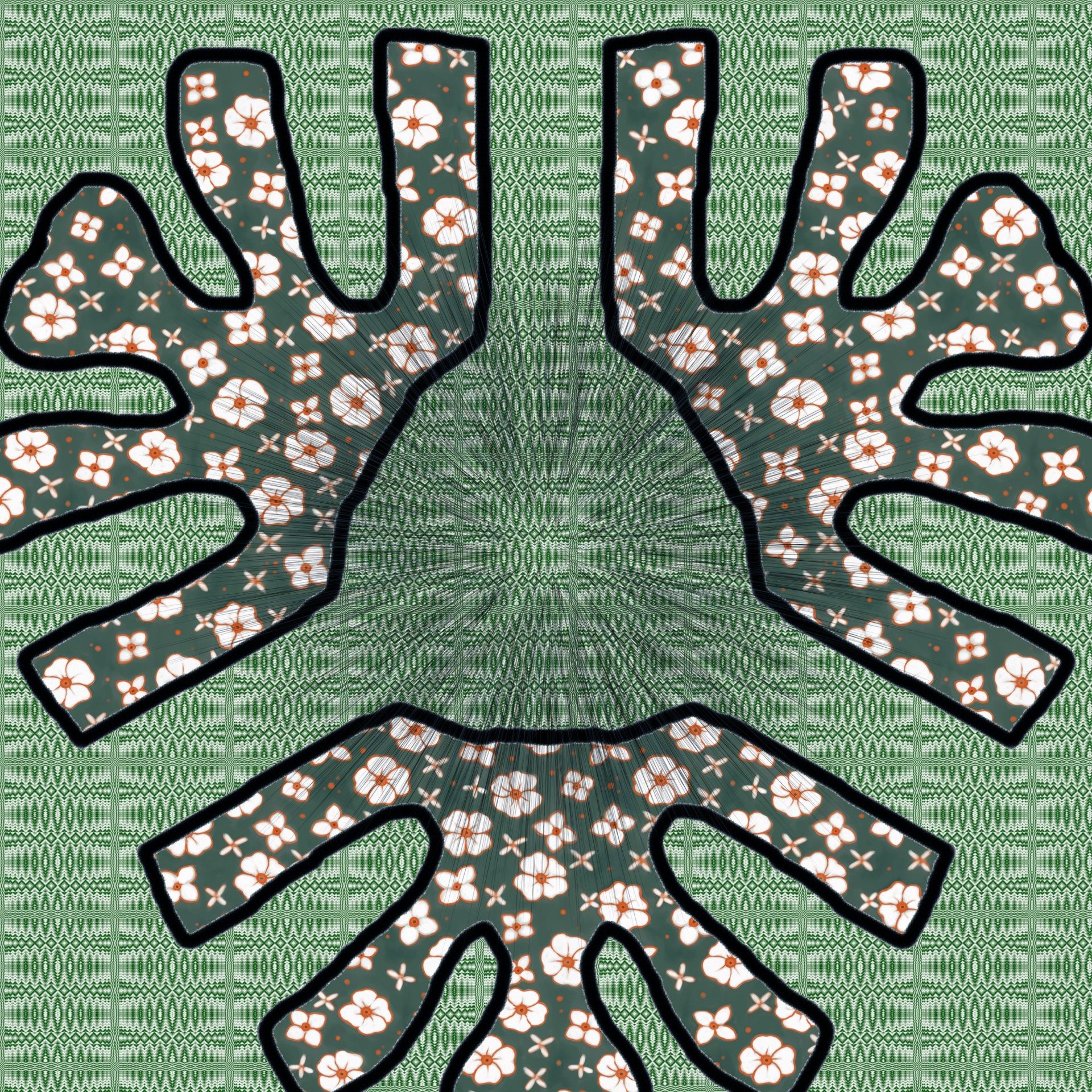 symmetric flower pattern free photo
