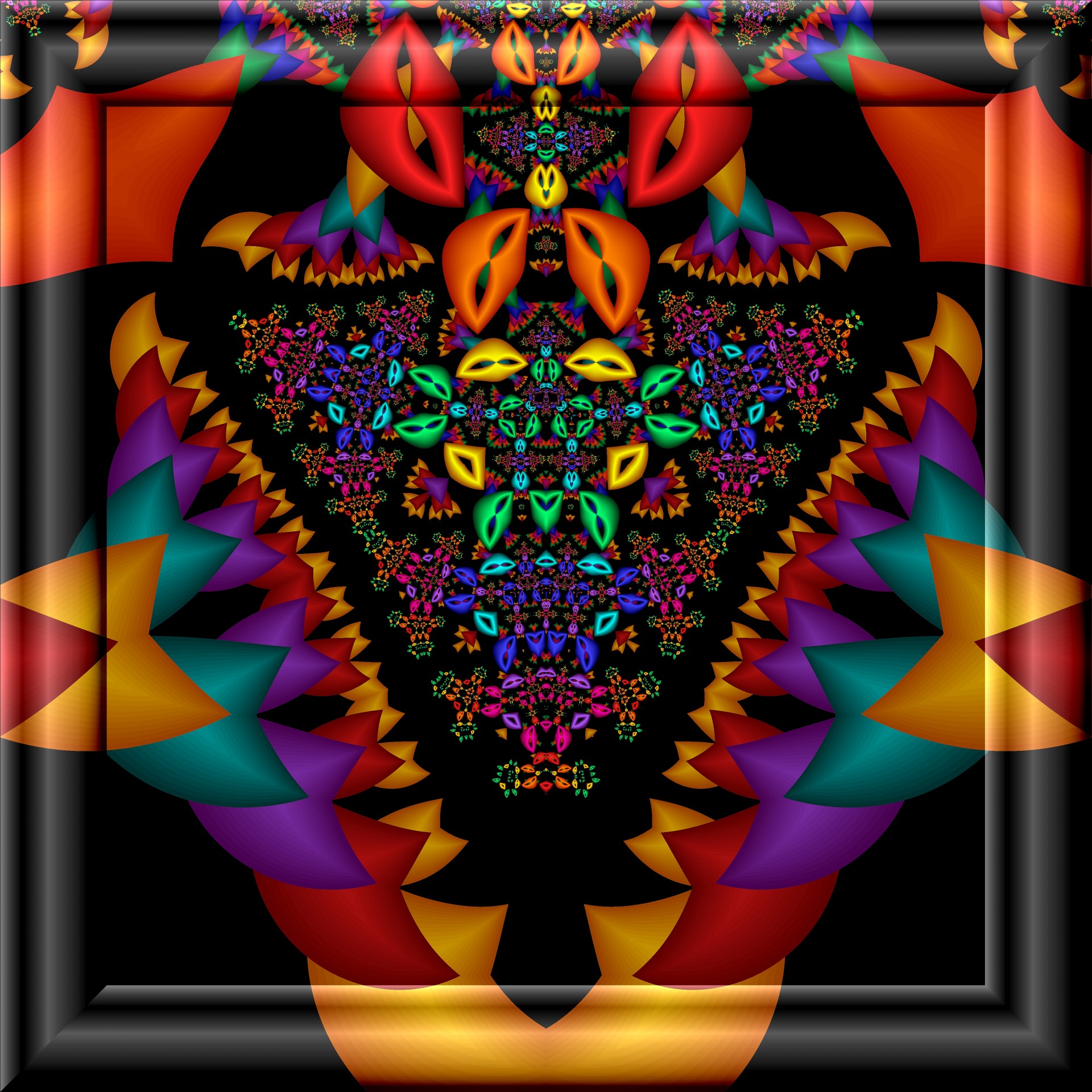 symmetric fractal 3d free photo