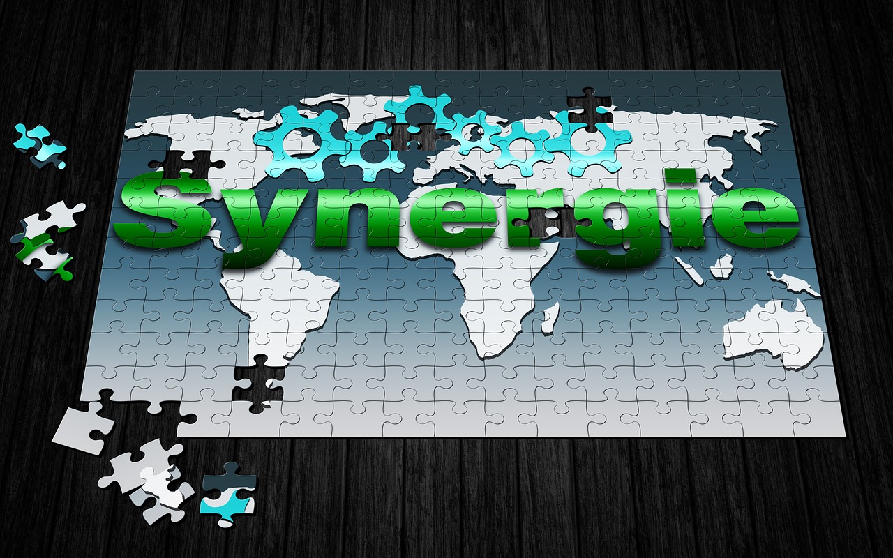 synergy map of the world gears free photo