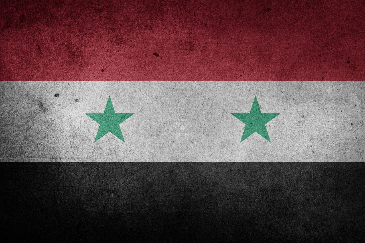 syria national flag middle east free photo