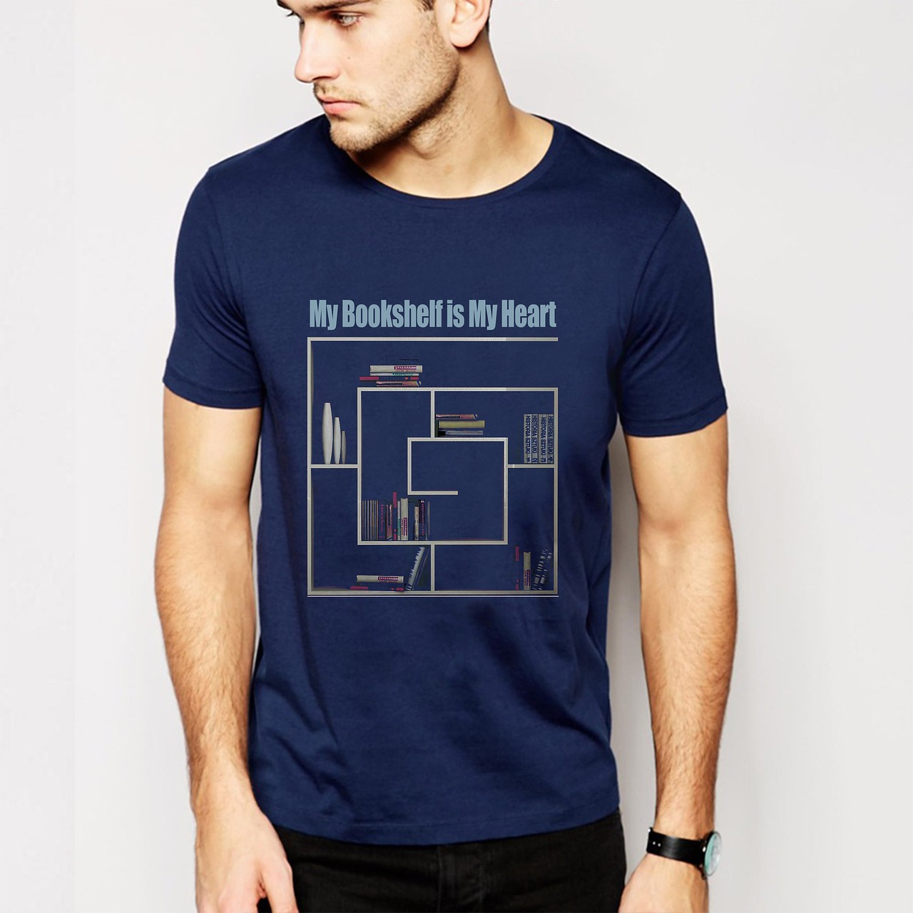 t-shirt design book-self boy free photo