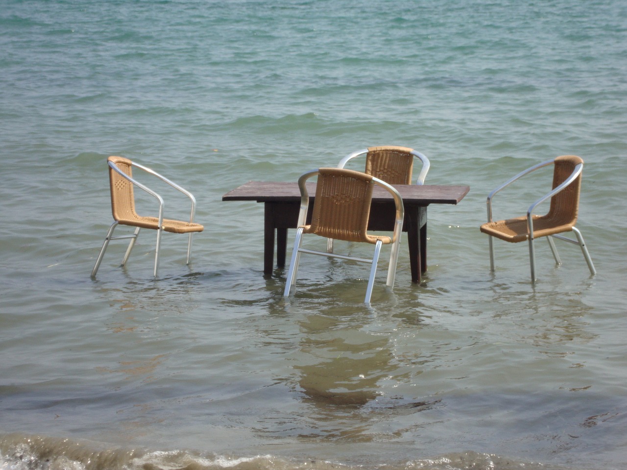 table corfu beach free photo