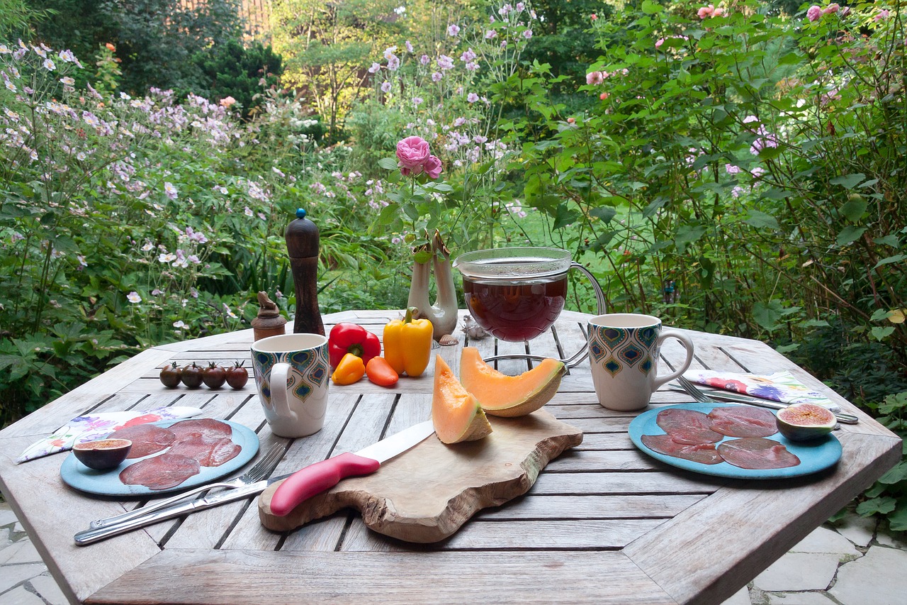 table breakfast garden free photo