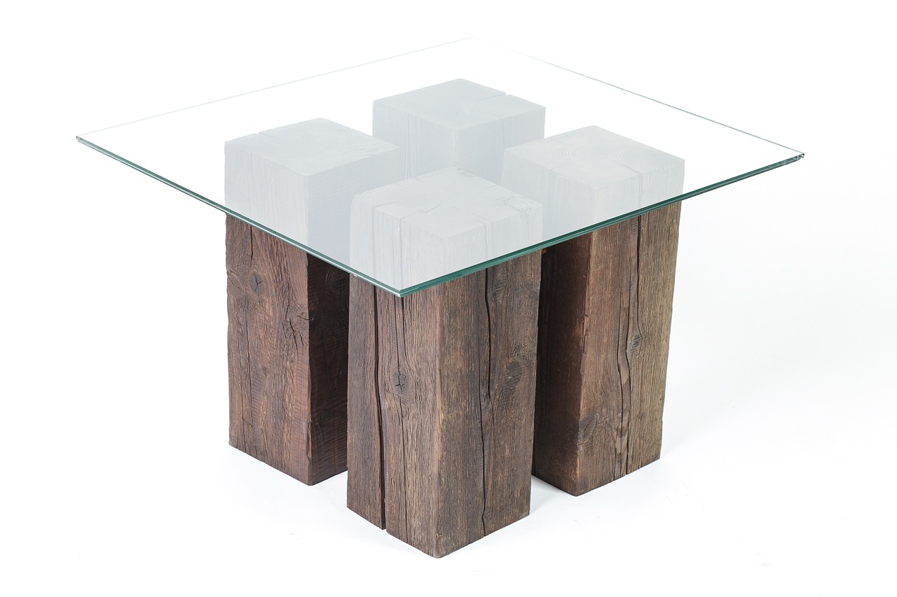 table glass timber free photo