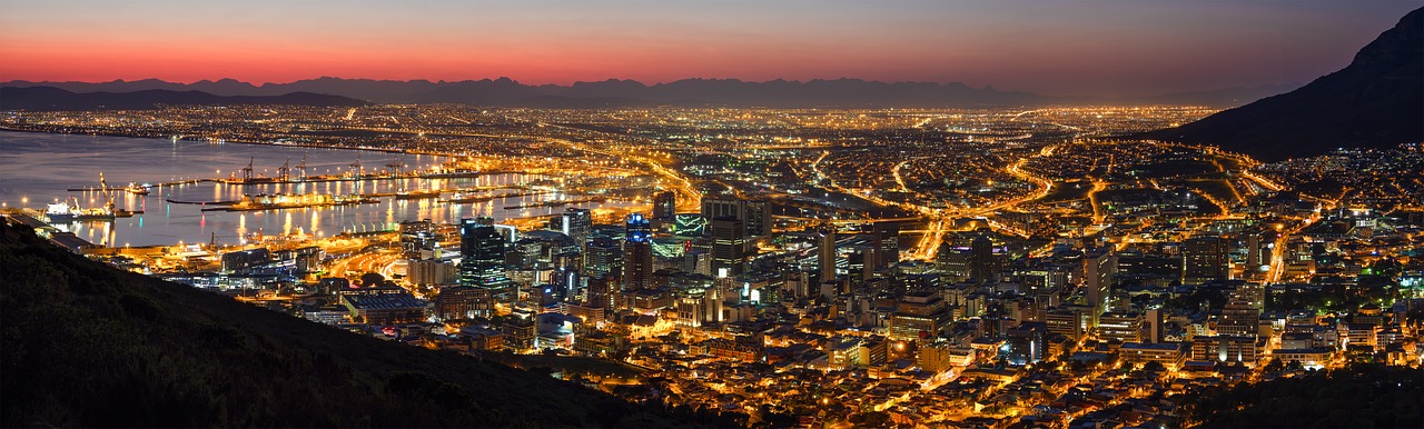 table bay harbour  cape town  dawn free photo