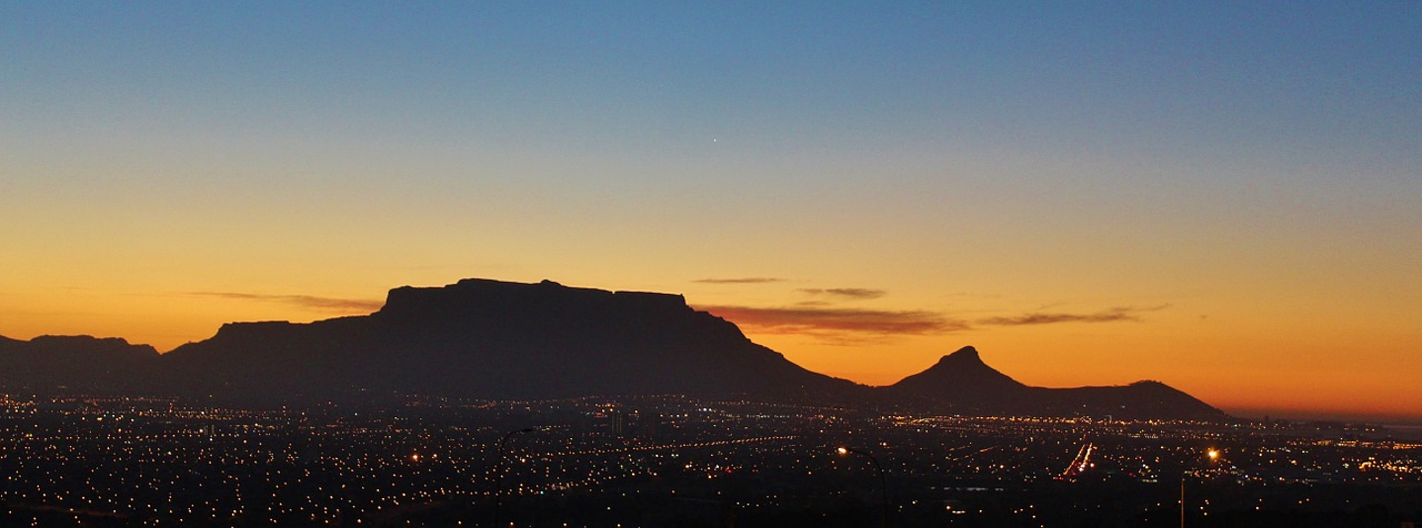 table mountain sunset cape town free photo