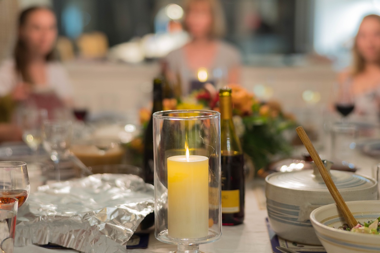 table set wine pumpkin free photo