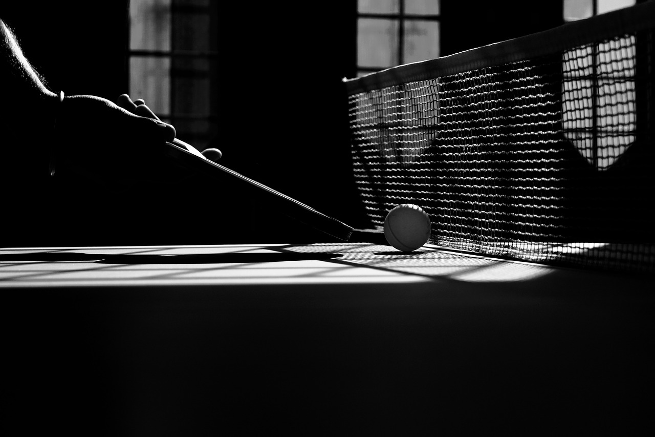 table tennis monochrome sport free photo