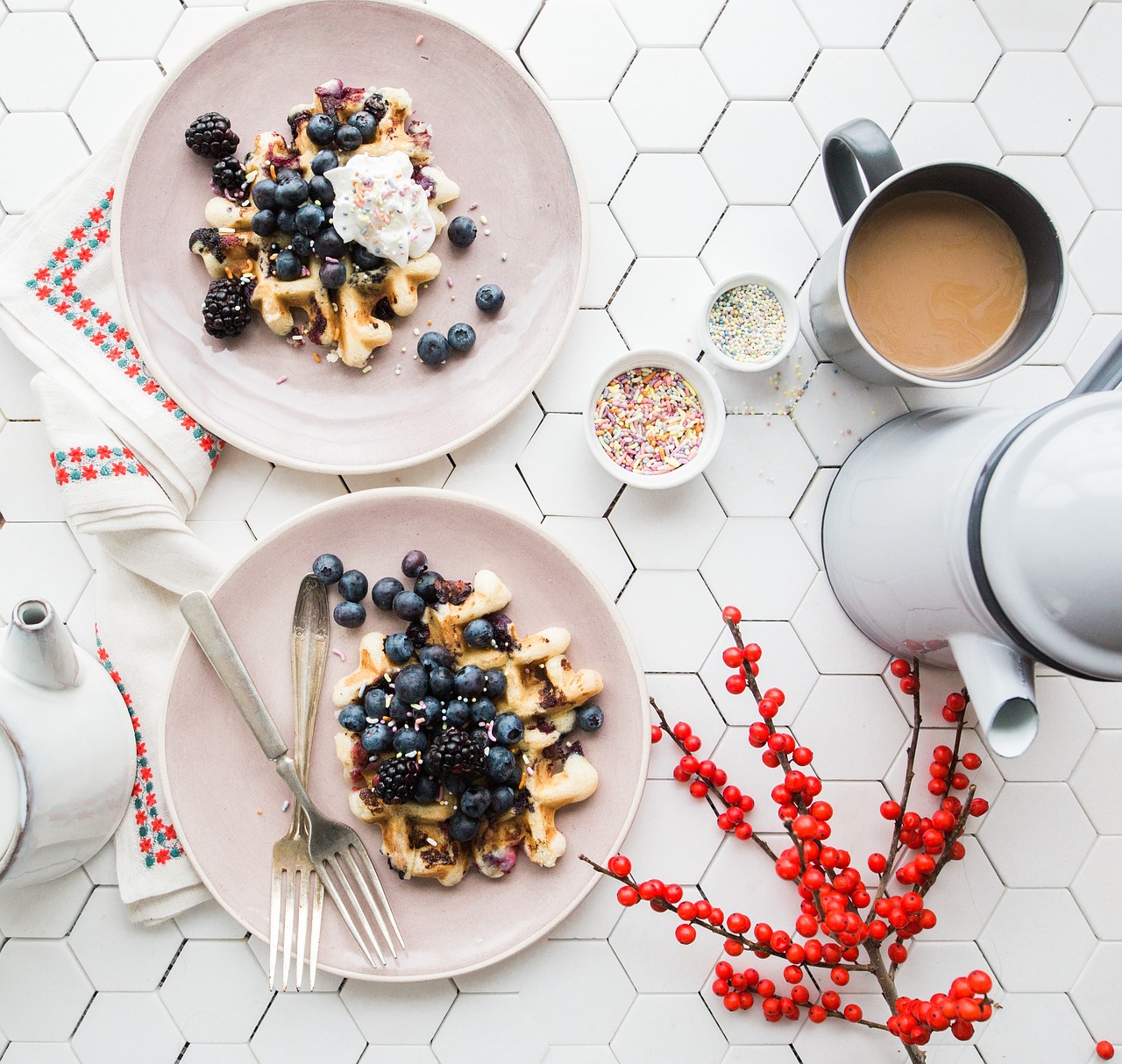 tableware blueberry fruit free photo