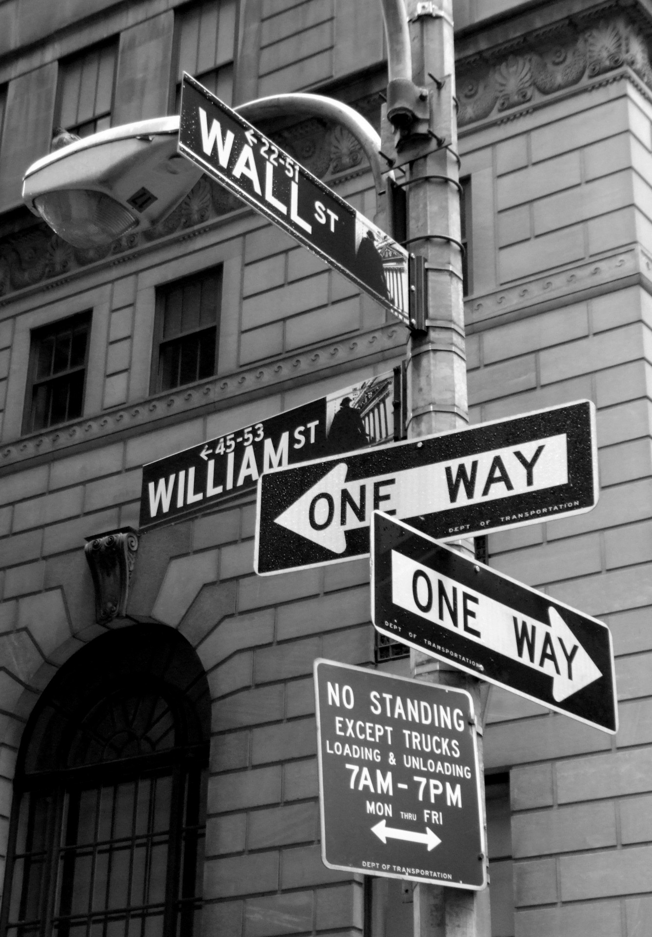 one-way street new york city signs free photo