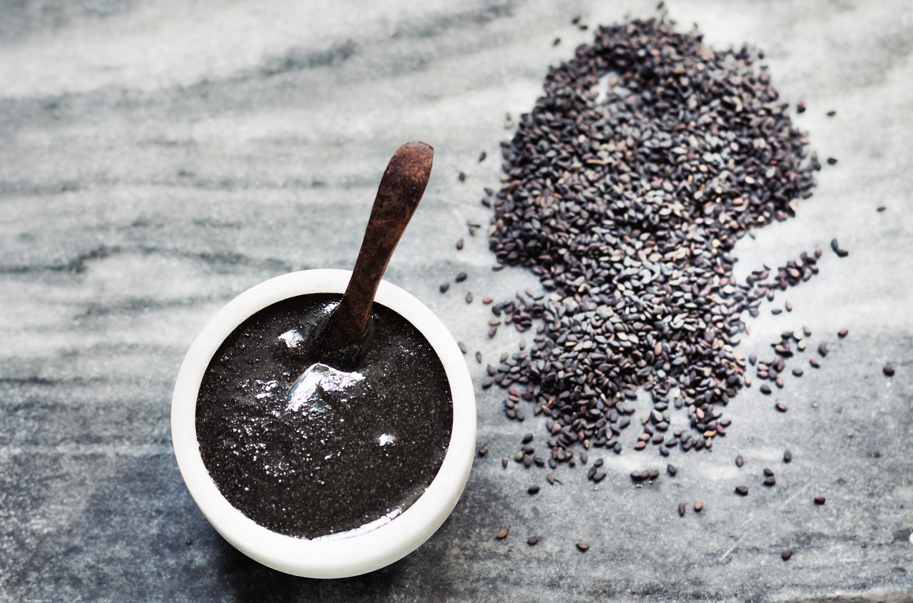 tahini black sesame seeds healthy free photo