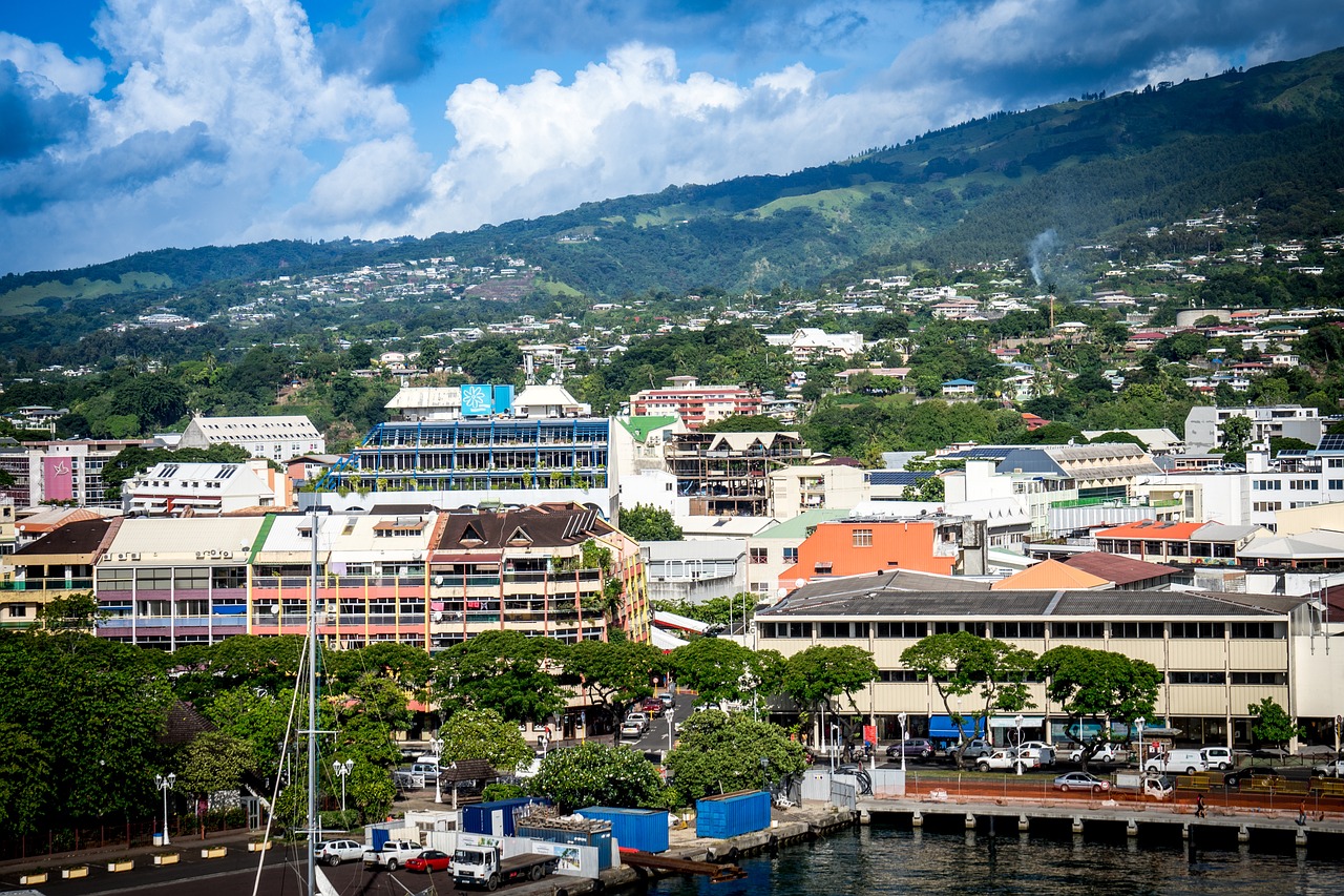 tahiti mountains landscape free photo