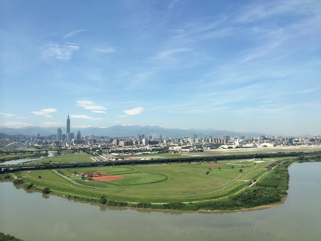 taipei city river free photo