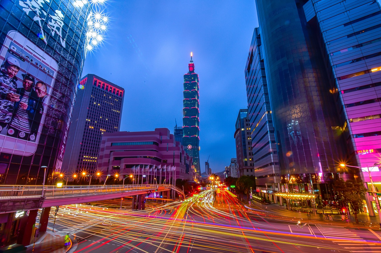 taipei taiwan 101 building night view free photo