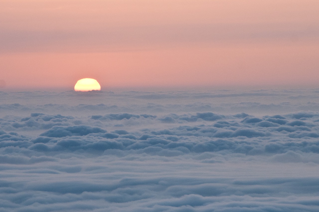 taishan mountain clouds sunrise free photo