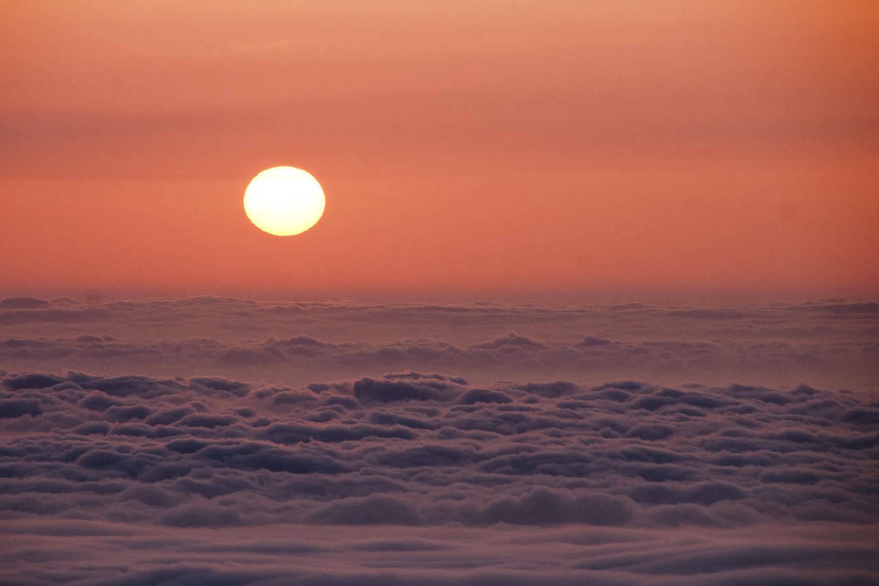 taishan mountain clouds sunrise free photo