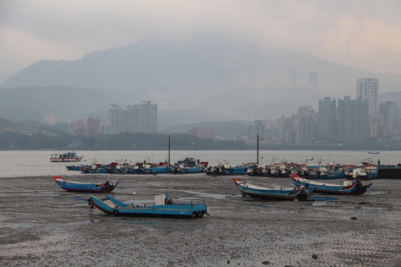 taiwan  fishing boats  gray free photo