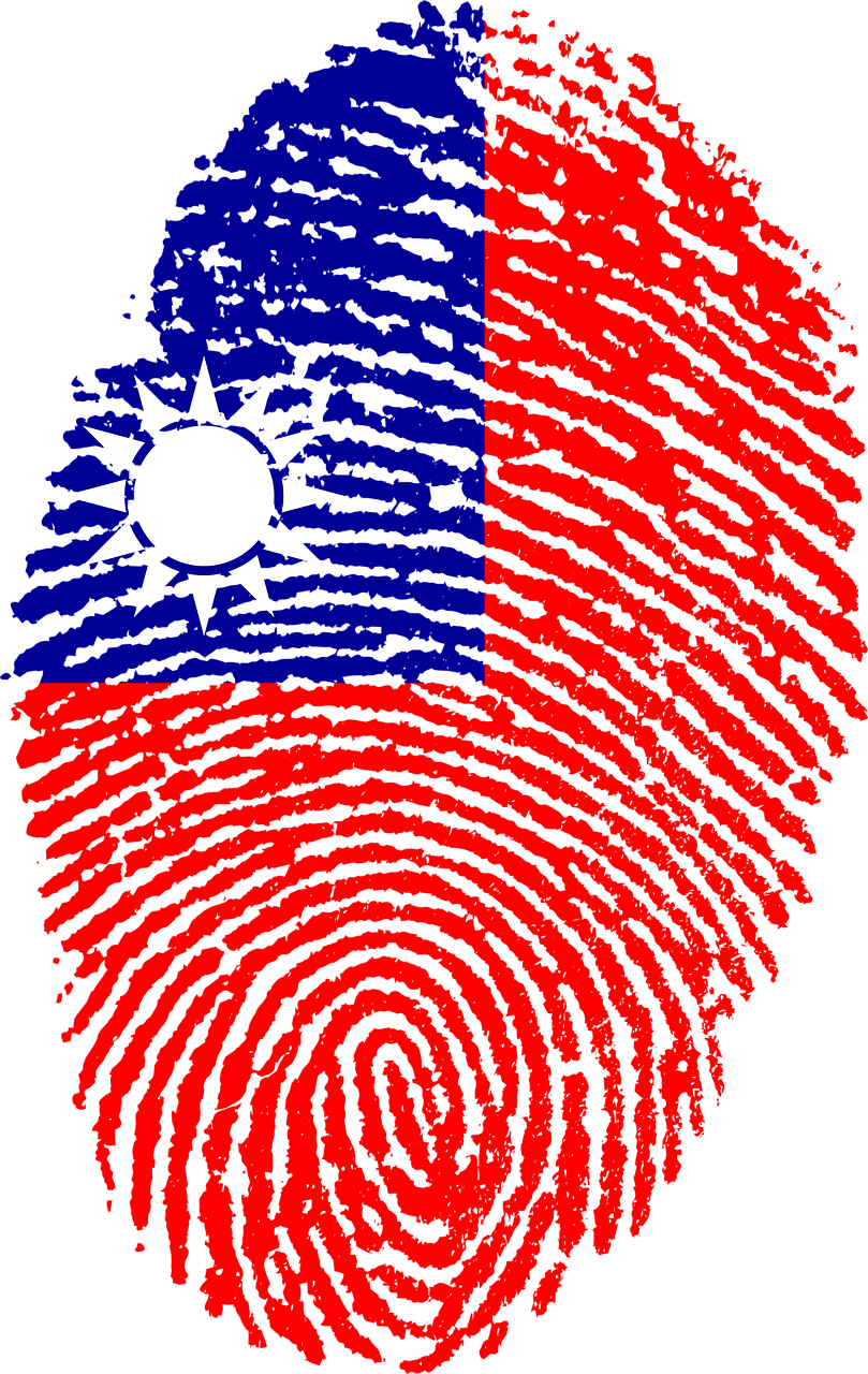 taiwan flag fingerprint free photo