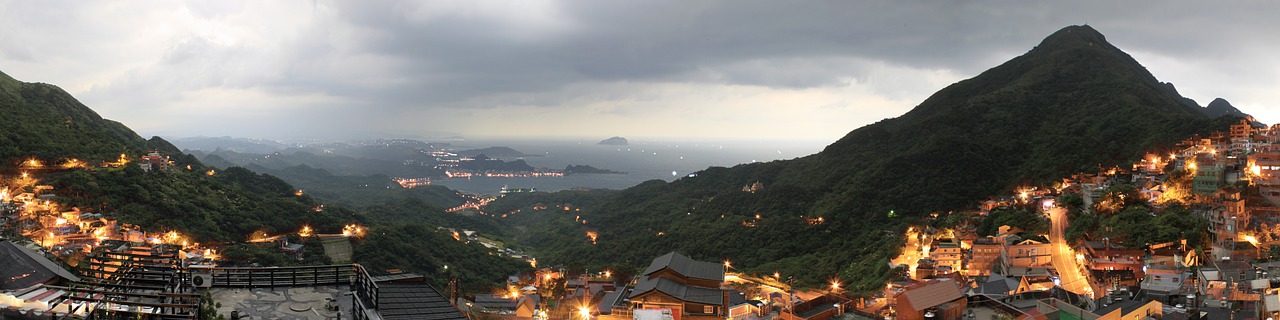 taiwan night light landscape free photo