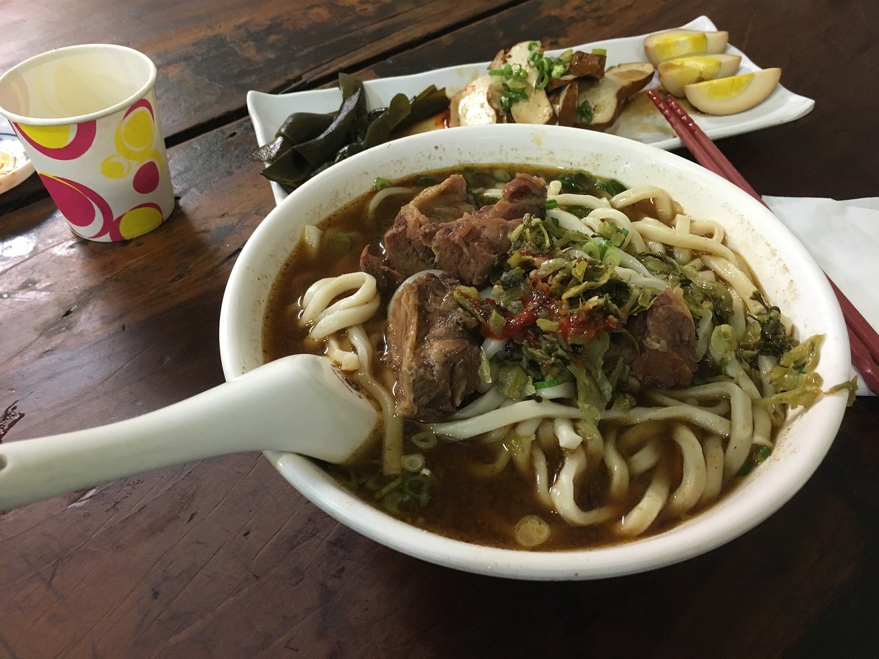 taiwanese meal beef noodles food free photo