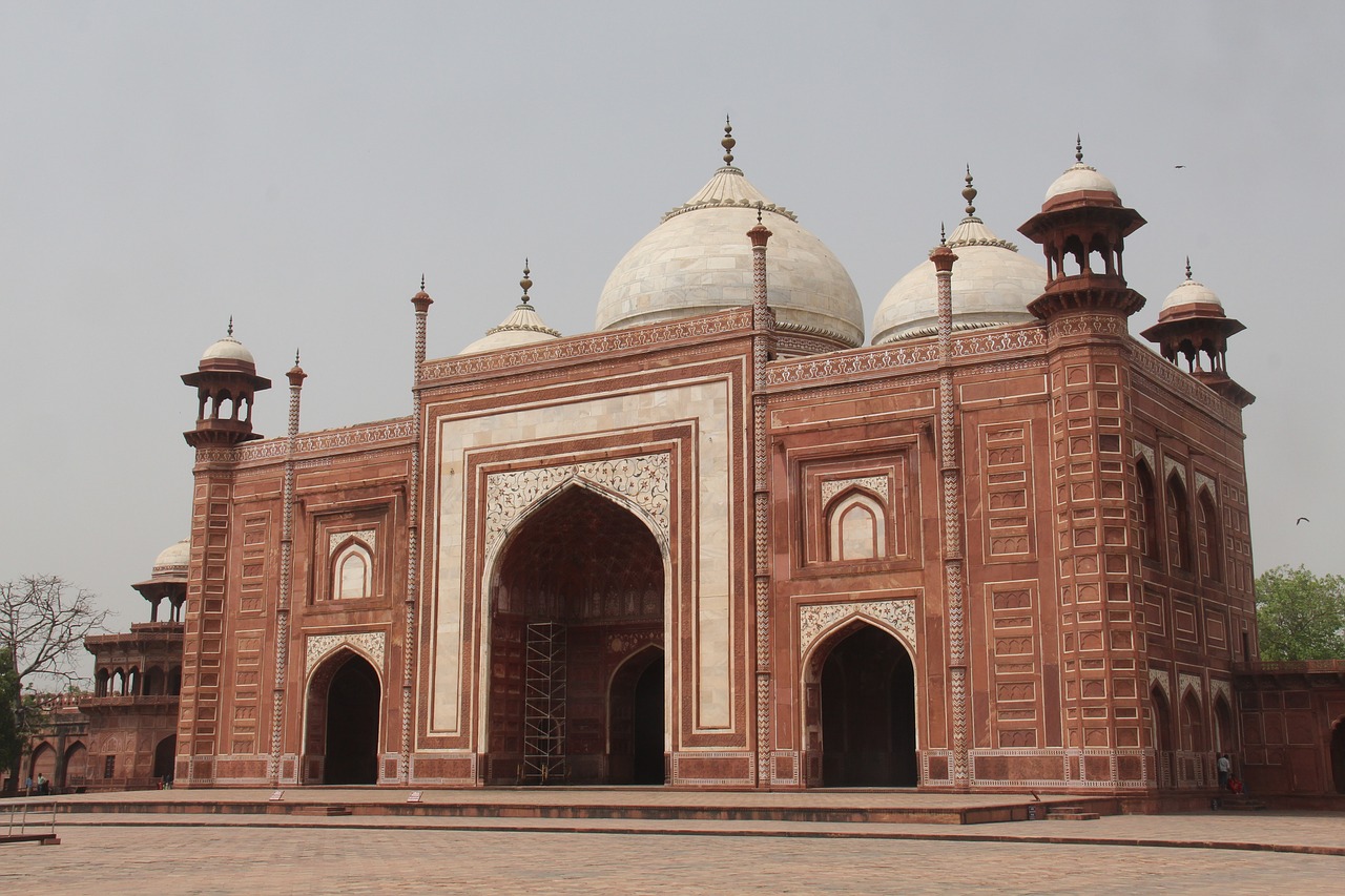 taj mahal mosque agra free photo