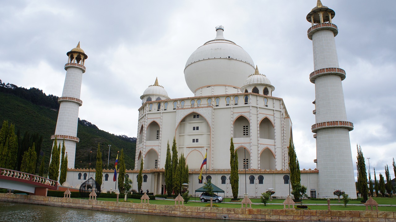 taj mahal monument park free photo