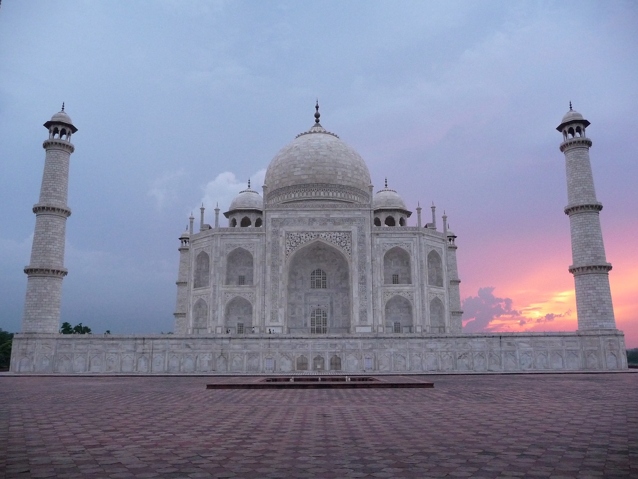 taj mahal india sunset free photo