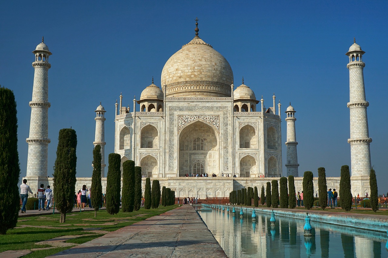 taj mahal architecture minaret free photo