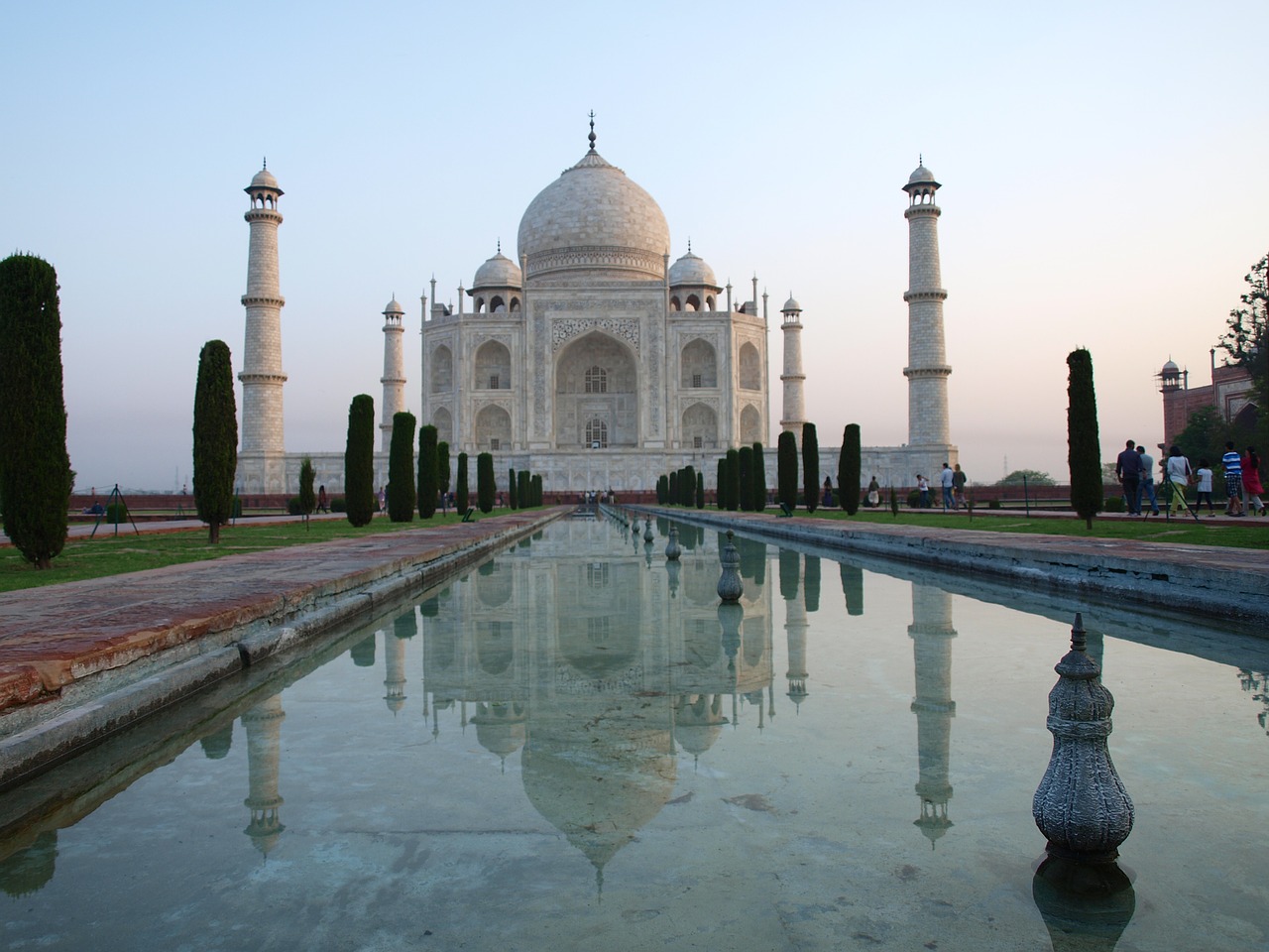 taj mahal architecture reflection free photo