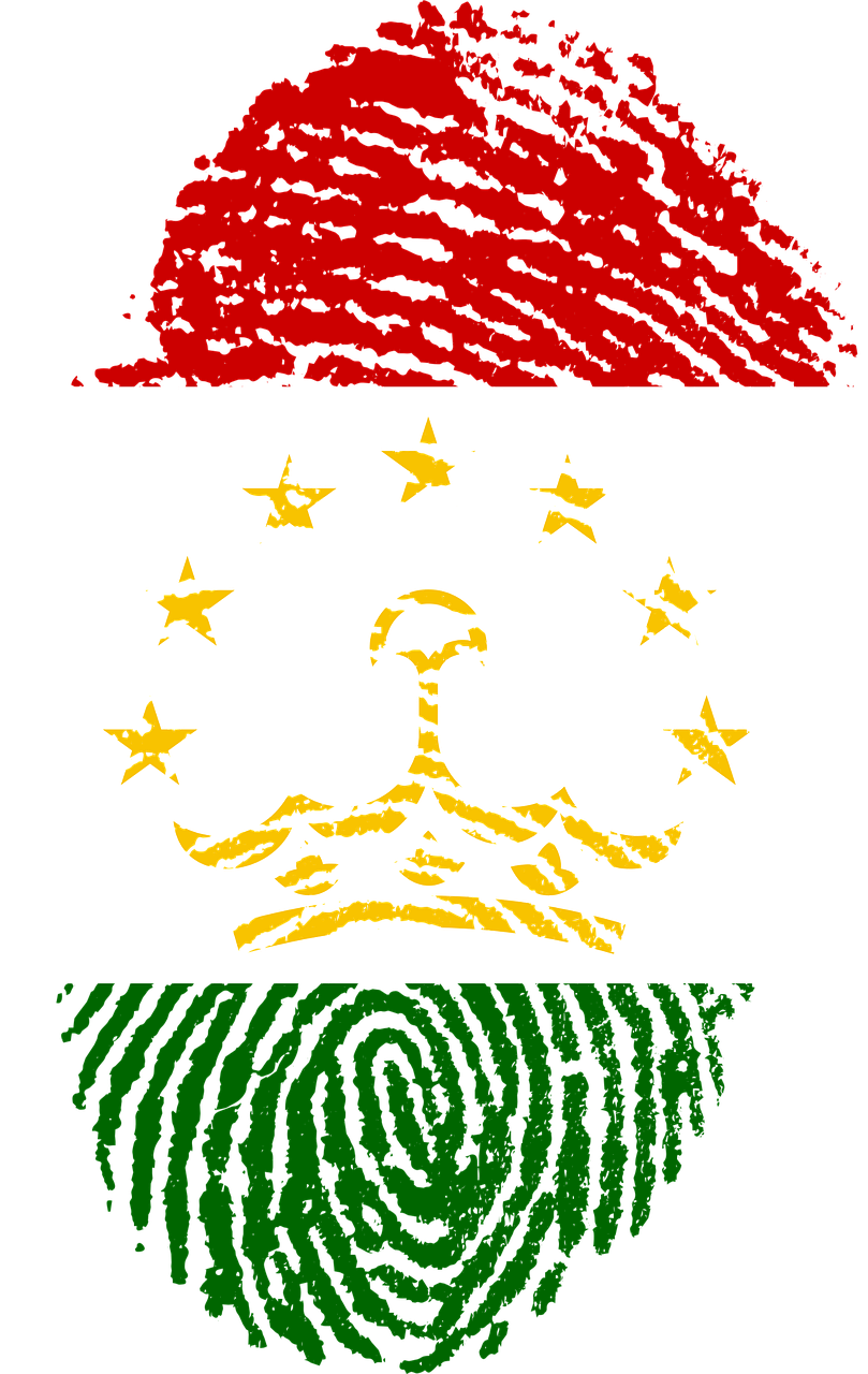 tajikistan flag fingerprint free photo