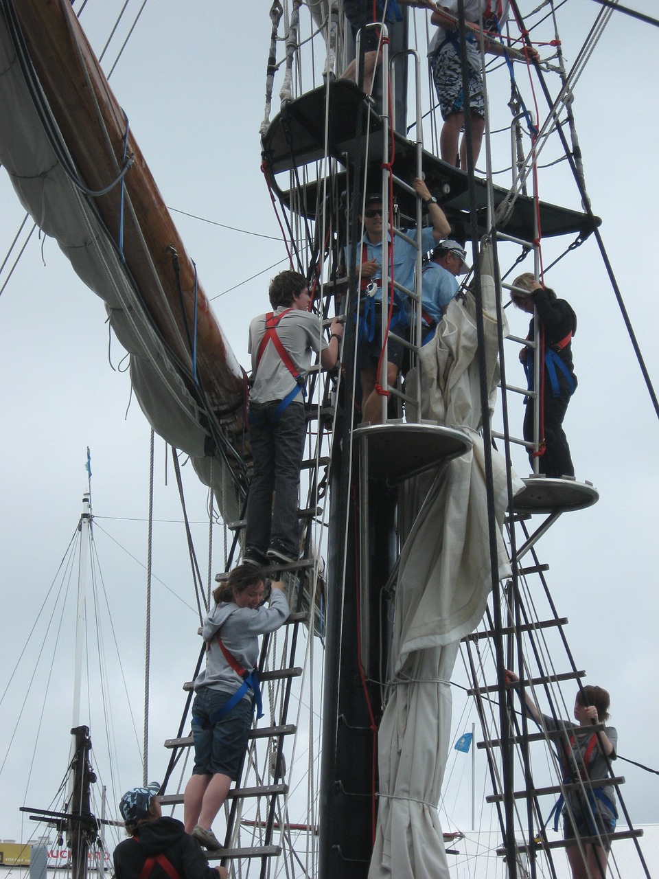 people tall ship crew free photo