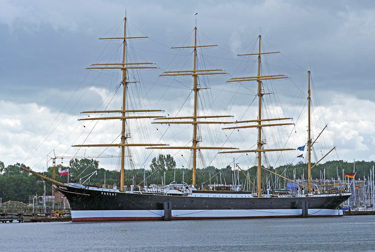 tall ship the four-masted barque passat free photo