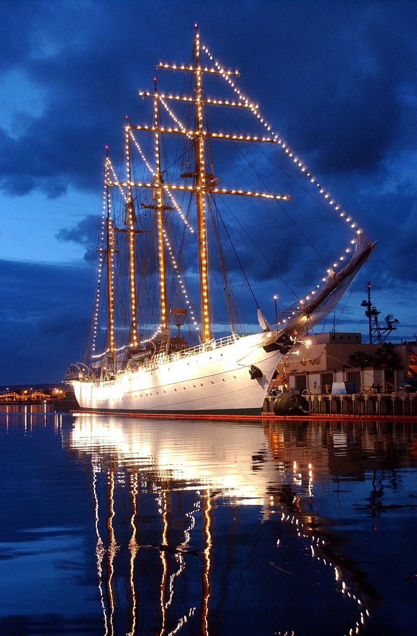 tall ship pearl harbor moored free photo