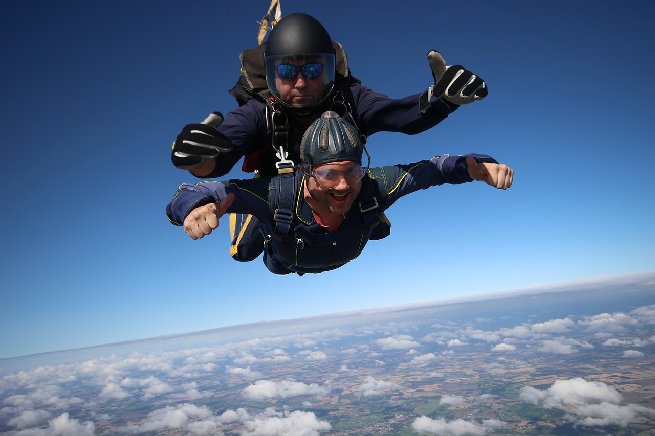 tandem skydive fun free photo