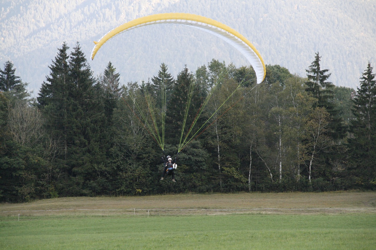 tandem jump  paragliding  tandem flight free photo