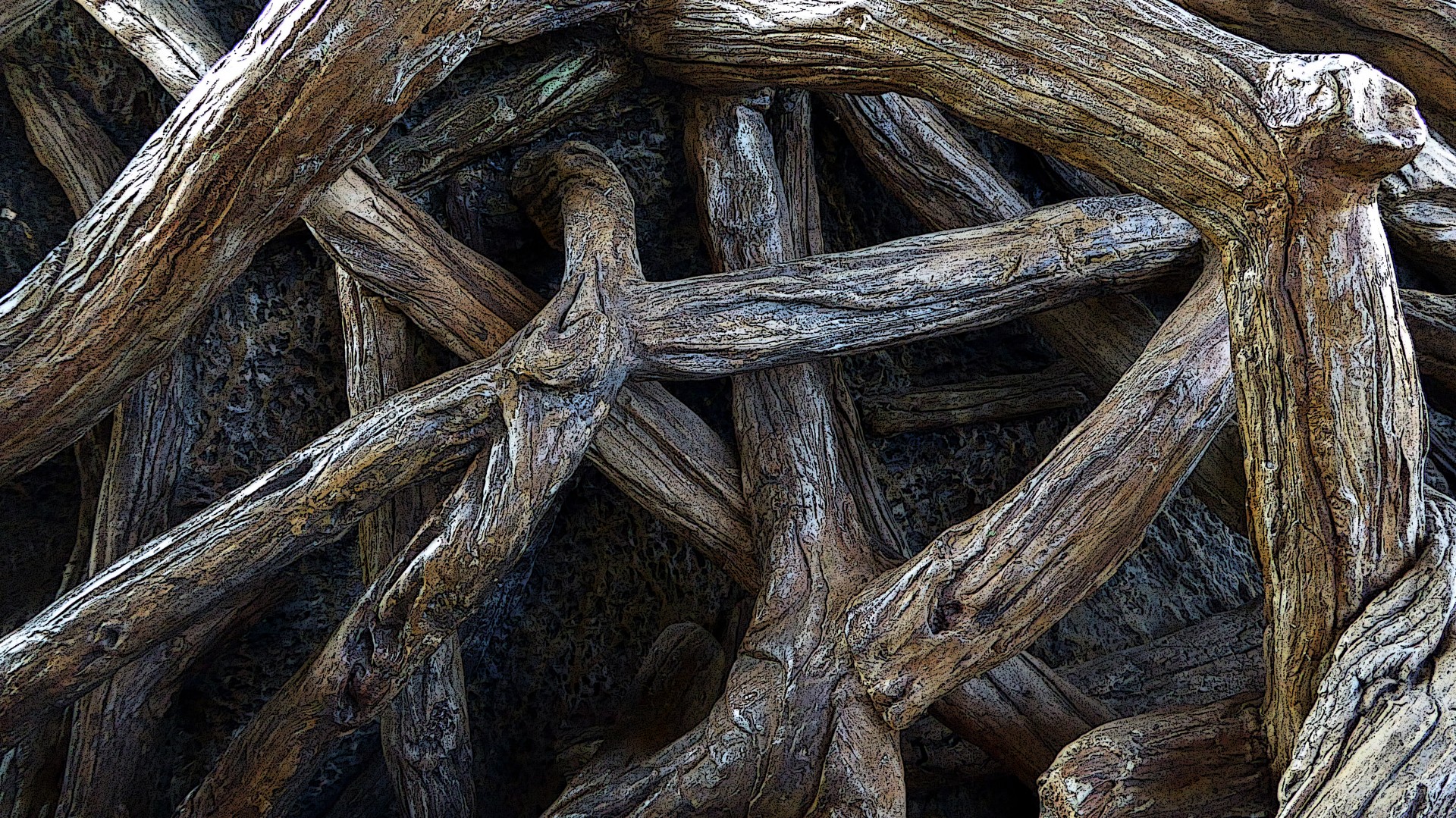 wood tangled texture free photo