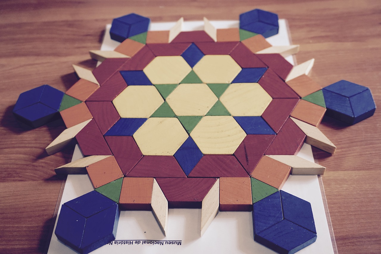 tangram  wooden  shapes free photo
