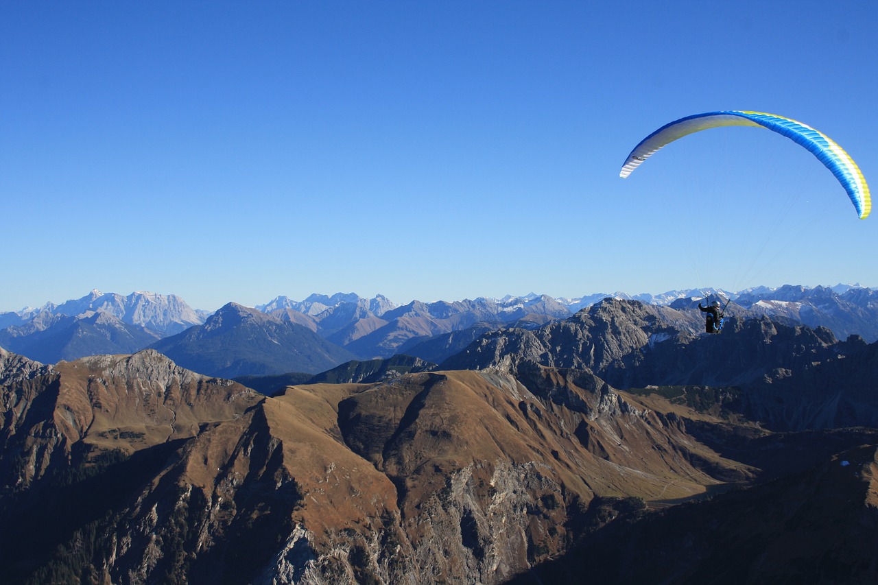 tannheim  paragliding  flying free photo