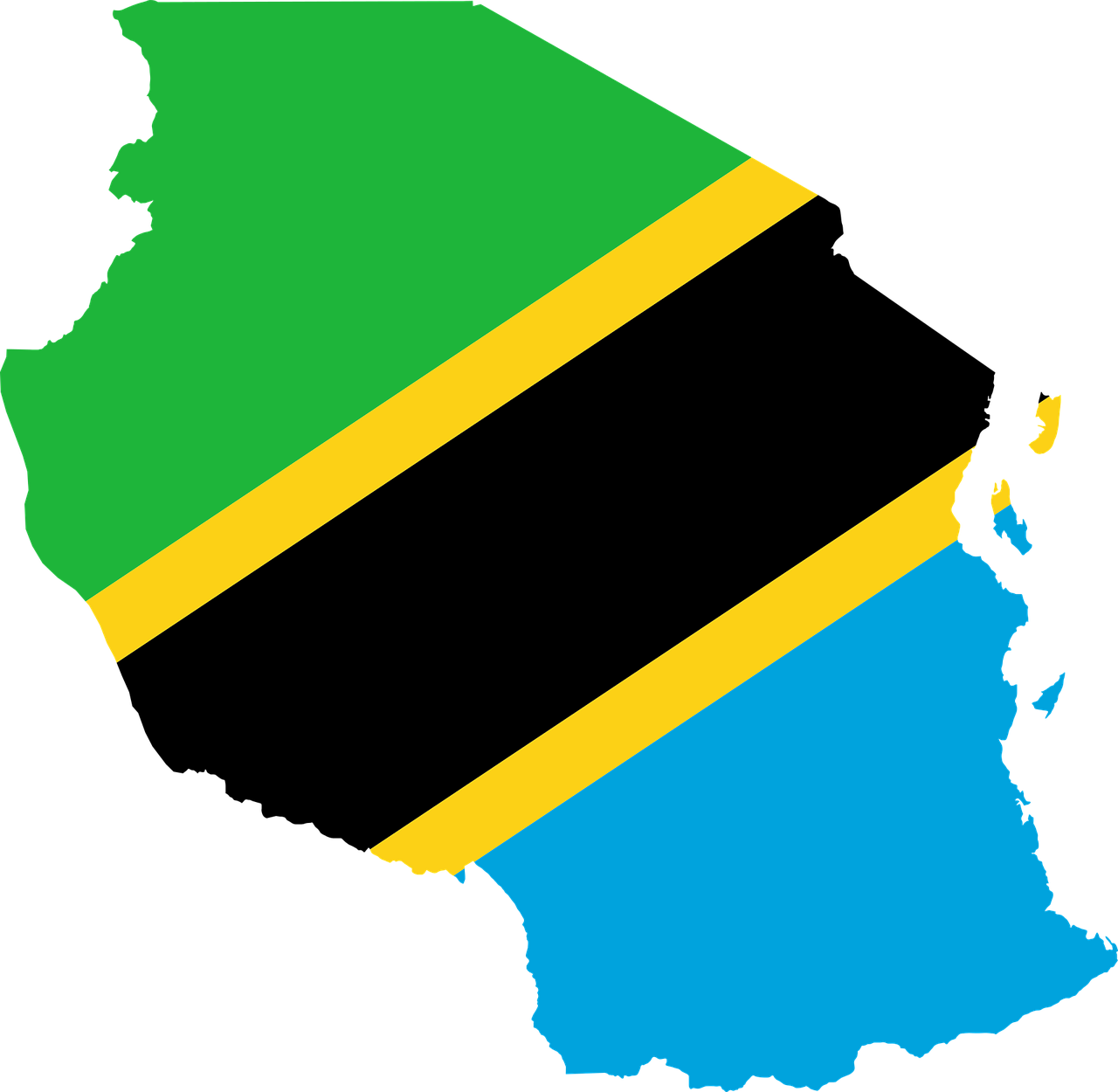 tanzania flag map free photo